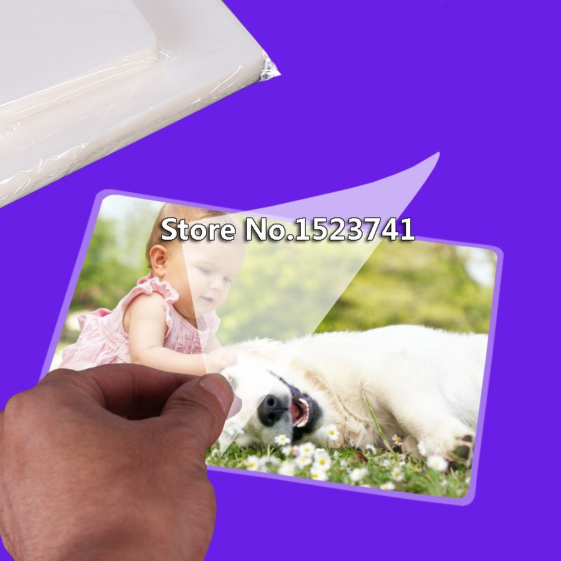 50sheets/pack 80mic 3''-8'' Laminating Film Clear Sheet EVA Bond for Photo Paper Laminating Photo Files Card Picture Lamination