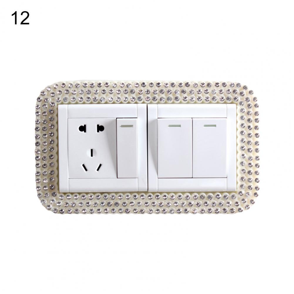 Autocollant de commutateur de Style européen, sans poinçon, en plastique, pour prise murale, pour maison: 12