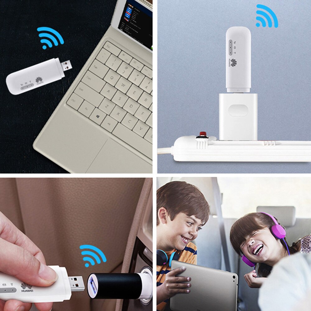 Huawei E8372h-155 4G LTE Mini USB WiFi Router Wingle WiFi Hotspot Cat4 150Mbps FDD 4G 3G USB Modem Stick White