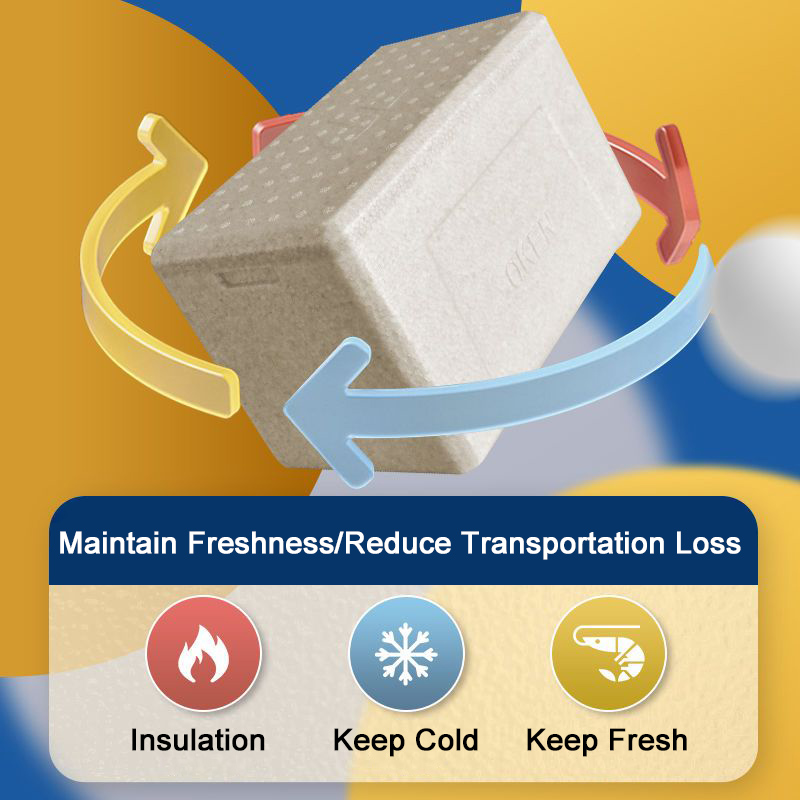 Food-Grade Insulation Box Biodegradable Foam Box EPP Food Storage Boxes Fresh-Keeping Takeaway Ice Cream Insulated Box