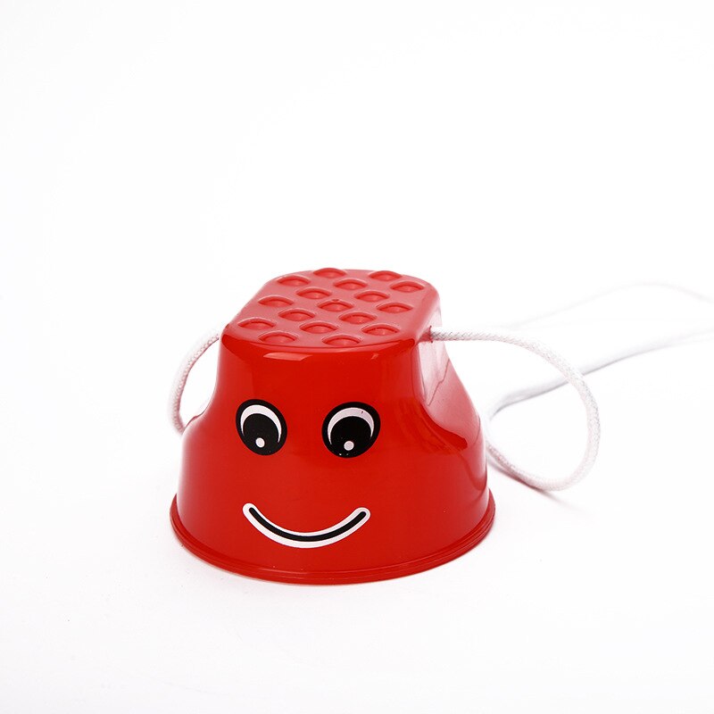 Mini zapatos zancos de juguete deportivo exterior para niños, diversión, equilibrio de plástico grueso, entrenamiento cara sonriente para de niños, 1 par: Red