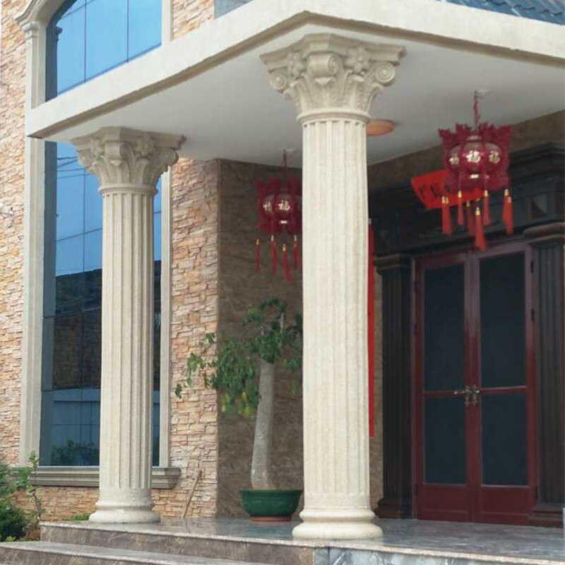 16cm /6.3in Wedding Pillar Tools ABS Plastic Durable Round Concrete Pedestal Column Mold with Flower, Leaves &Plain Embossing