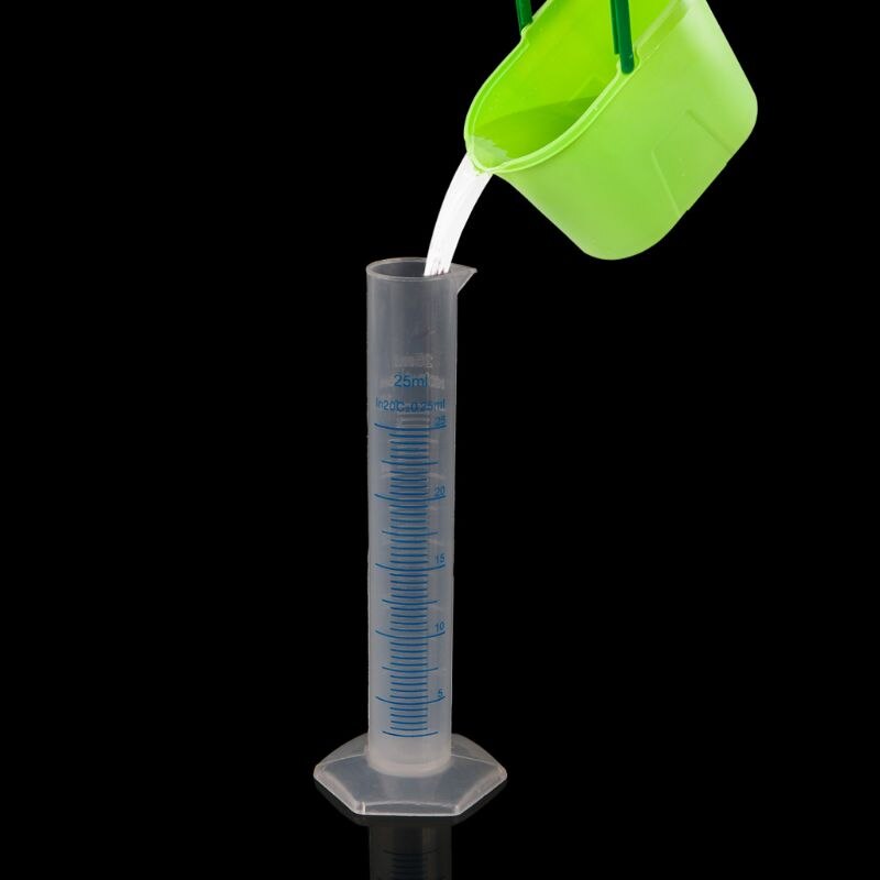 25mL Measuring Cylinder Laboratory Test Graduated Liquid Trial Tube Jar Tool LX9A