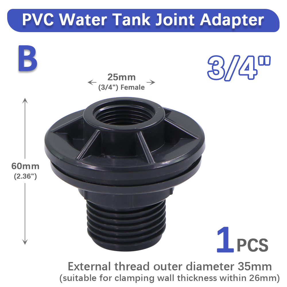 1/2" 3/4" 1" Water Tank Joint 304 Stainless Steel Filter Female Thread Seal Washer Garden Irrigation Aquarium Fish Tank Adapter: Gold