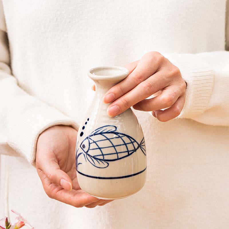 Japanese-style ceramic retro hip flask household shochu white wine rice wine sake pot wine vessel good-looking wine bot