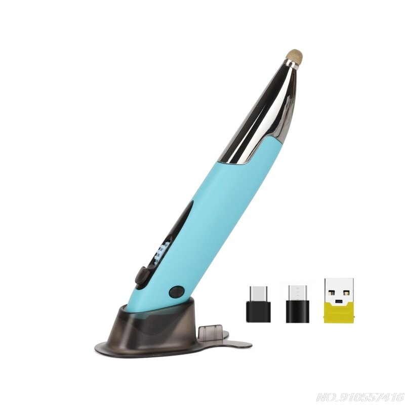 Rechargeable Right Hand and Left Hand 1200 DPI 2.4G USB Wireless Mouse with Micro USB Type C Adapter Touch Pen Function D24 20