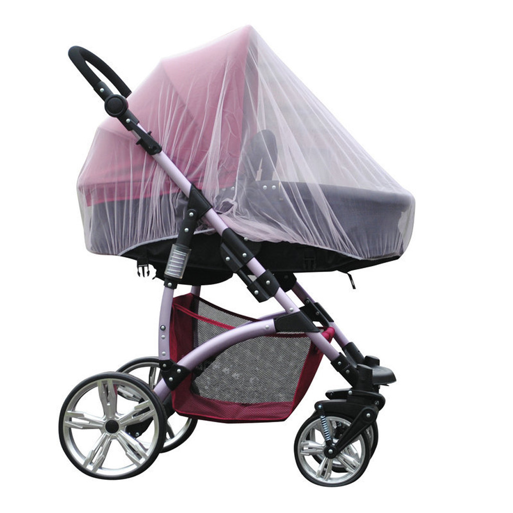 Baby Care Children's Kid Stroller Pushchair Pram Mosquito Fly Insect Net Mesh Buggy Cover for Baby Infant JUN5: Pink