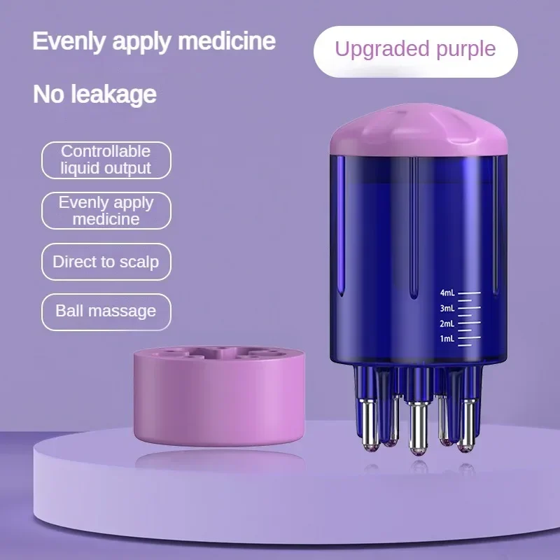 Hoofdhuidapplicator Vloeibare kam voor haarhoofdhuidbehandeling, etherische olie, vloeibare geleidende stimulator, haargroeiserumolie, aanbrengen: Ivoor