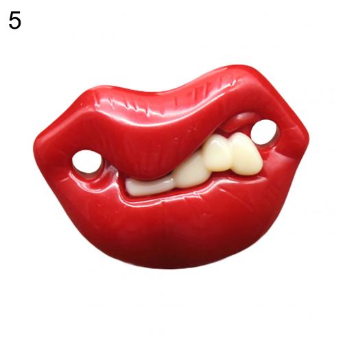 Funny Lips Teeth Toddler Baby Silicone Dummy Soother Teething Sleep Pacifier Encourage the correct development of child's teeth: 5