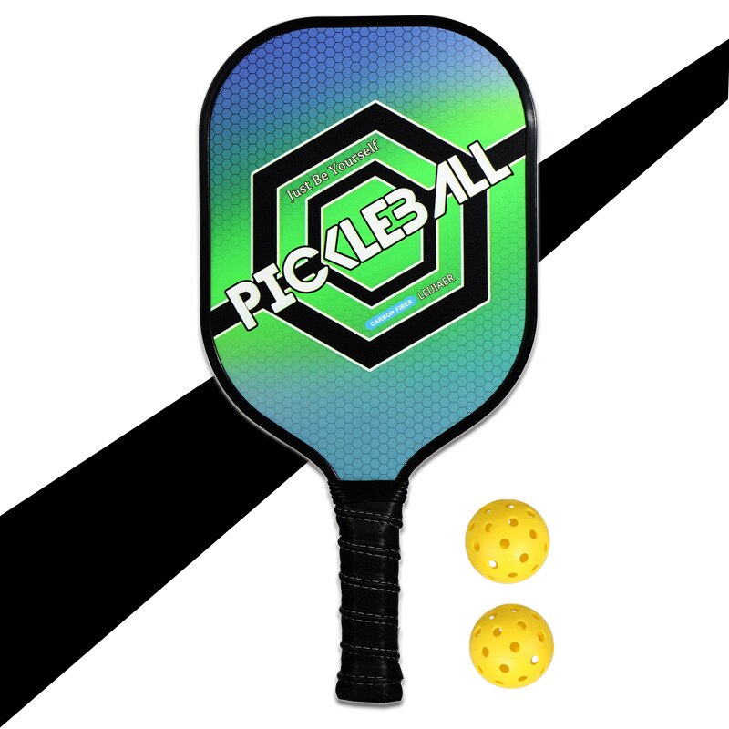 Portable Pickleball Paddle PE Cricket Ball Lightweight Carbon Fiber Pickleball Paddle with 2 balls Game Training Sport Equipment