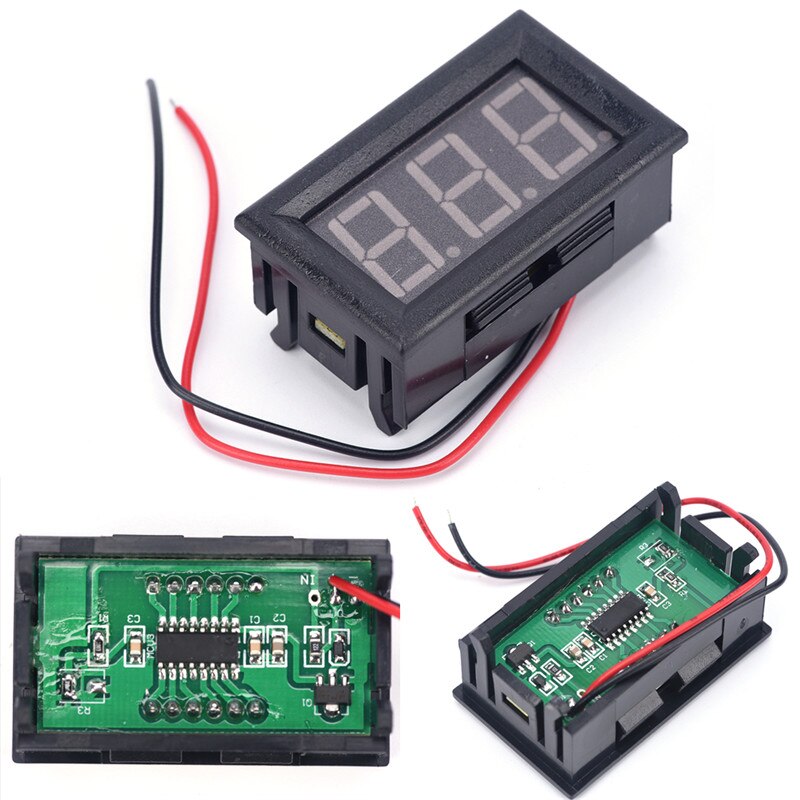 1 Pcs Mini Voltmeter Tester Digitale Voltage Test Batterij Dc 0-30V Rode Auto