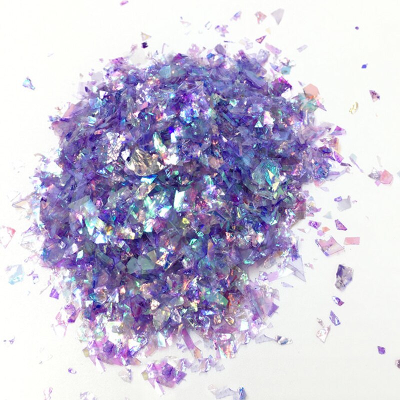 20 g / partia nieregularny papier powłoki cekiny żywica epoksydowa Craft materiały wypełniające kolorowe błyskotki brokat do majsterkowania rzemiosło żywiczne: Purple