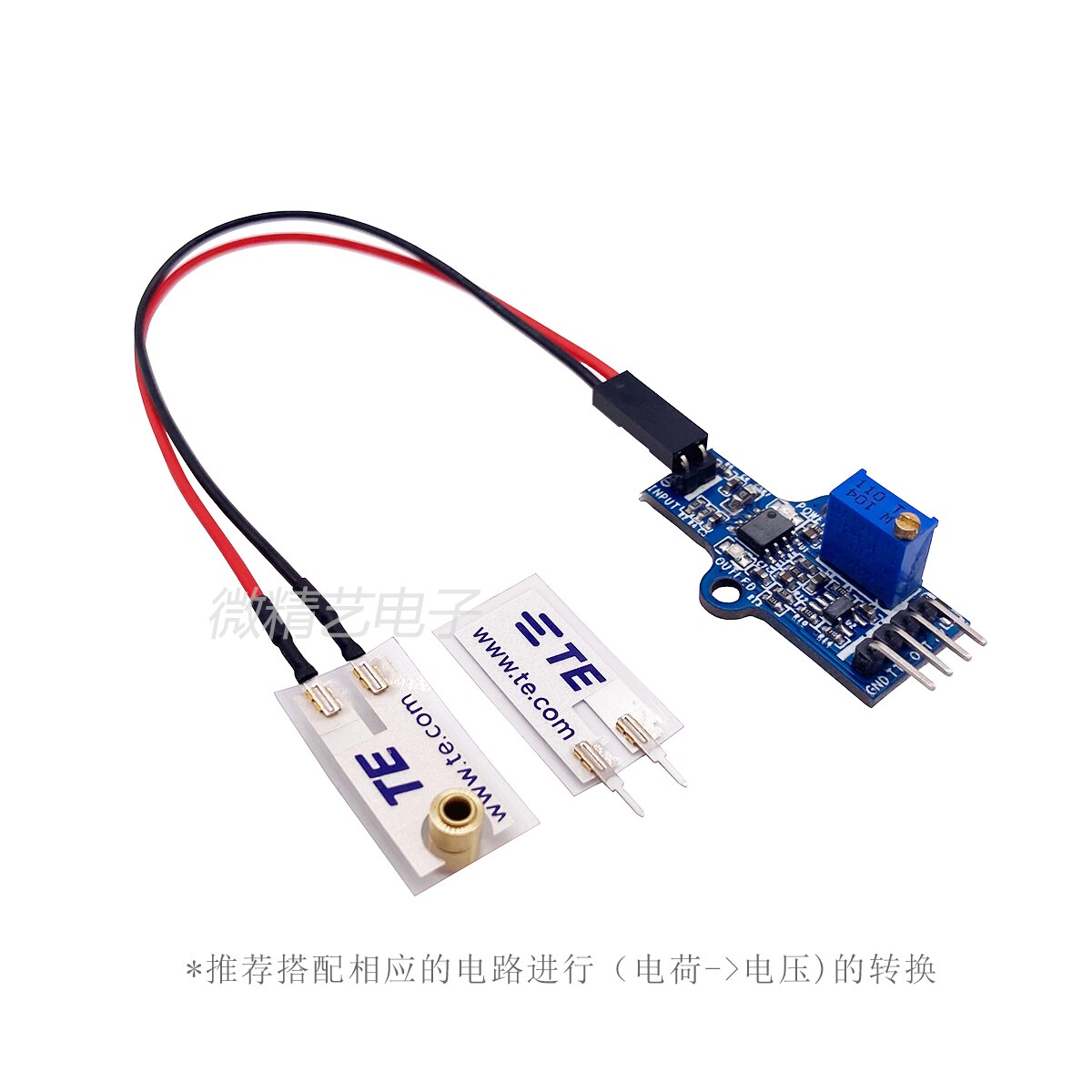 Piezo Film Pressure Sensor Vibration PVDF LDT0028K