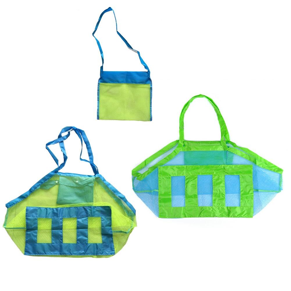 Aurora Gadgets bolsa de playa de malla grande juguetes de playa para niños al aire libre bolsa de almacenamiento rápido herramienta de dragado de arena malla de almacenamiento bolsa