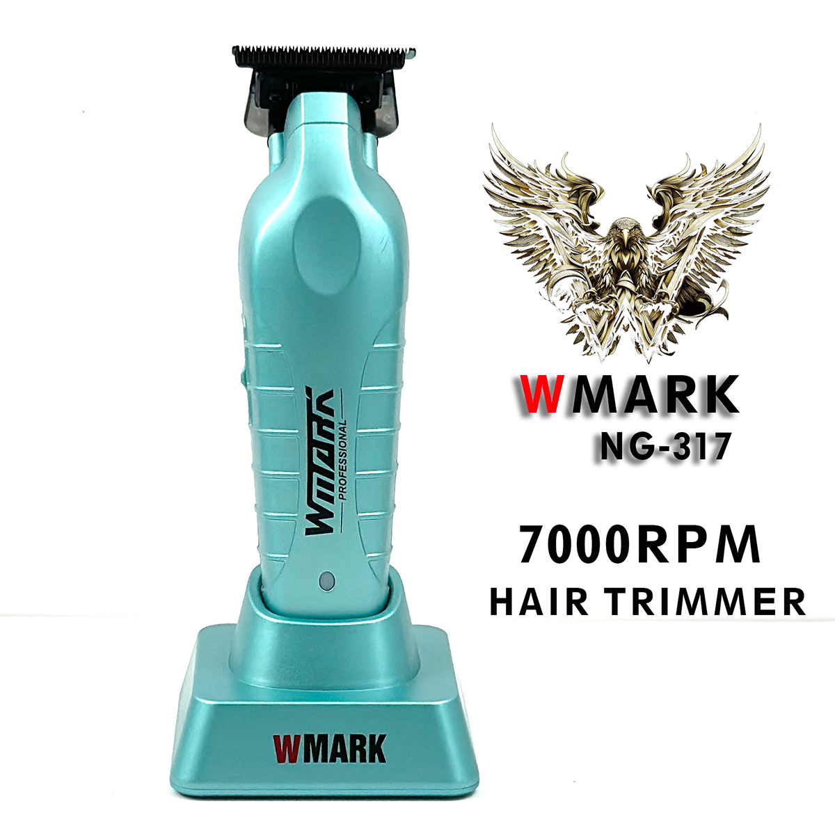 WMARK NG-317 Electric Hair Trimmer Oil Head Sculpt Contour Hair Finish Hair Salon Barber Machine with Charge Base