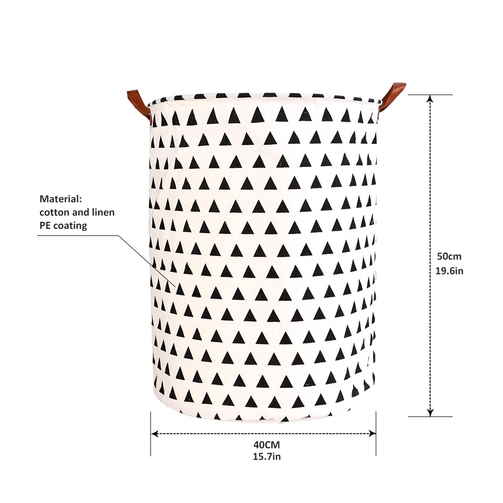 Laundry Basket Canvas Waterproof Organizer Basket Large Capacity Laundry Hamper Dirty Clothes Storage Basket Home Storage Bin: 6(40x50cm)