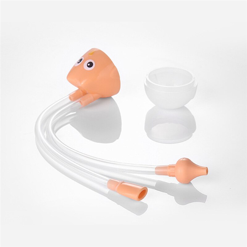 Neonatal baby nasal aspirator cleaner baby sikker hygiejnisk kold næse cleaner silikon baby nasal aspirator tegnefilm mund sugning