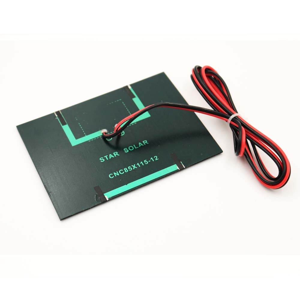 12V 1.5W Mini Solar Cell Solar Panel Standard Epoxy Polycrystalline Silicon with 100cm extend wire