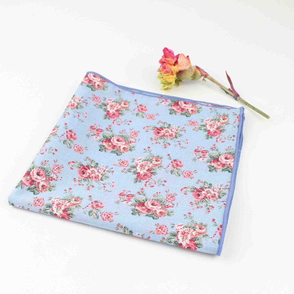 27cm schick Blumen- Gedruckt rege Weiche Taschentuch 100% Baumwolle Frauen &Ampere; Männer Taschentuch Hochzeit Tasche Platz Erwachsenen Zubehör