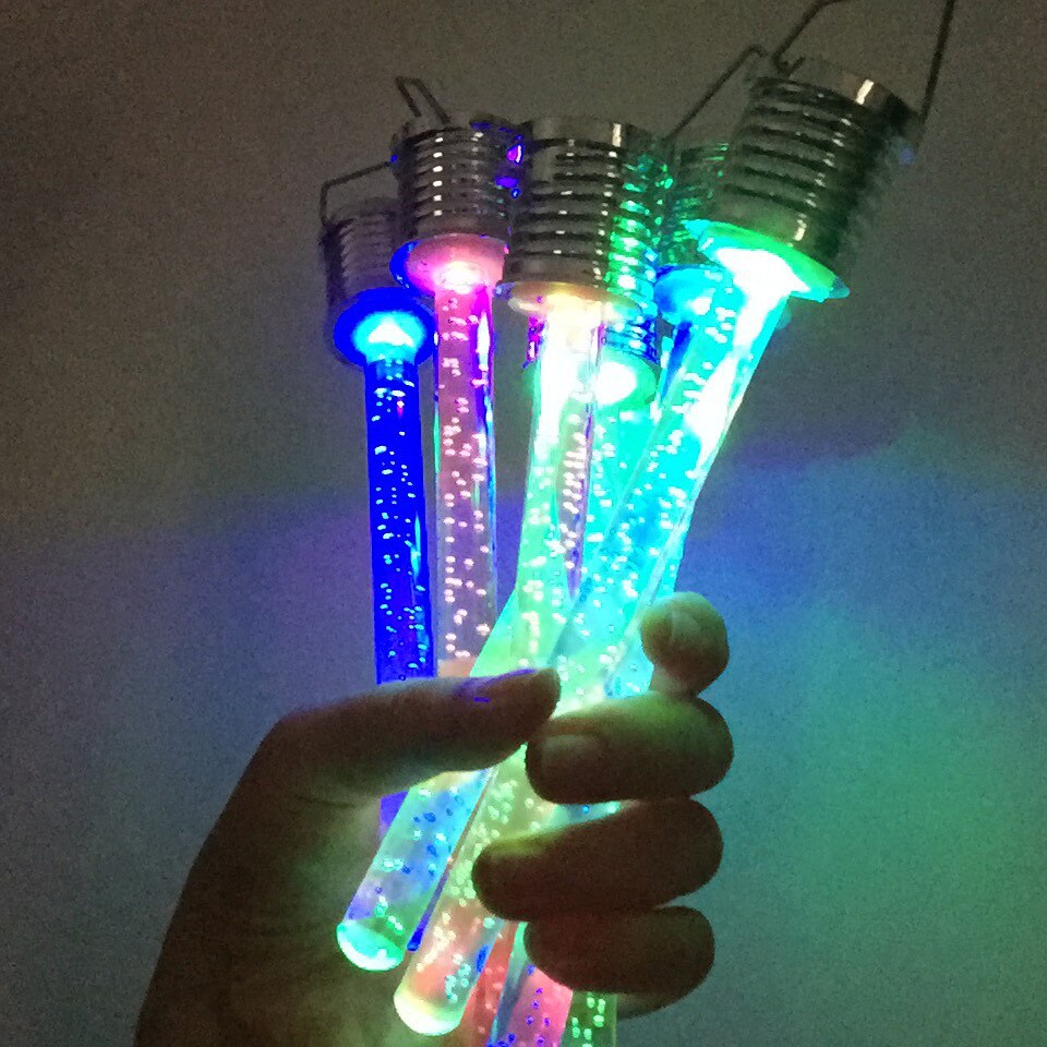 Set Of 2 Solar Garden Stakes - Color Changing Acrylic Dog Lights (Dusk-to-Dawn) - View #4
