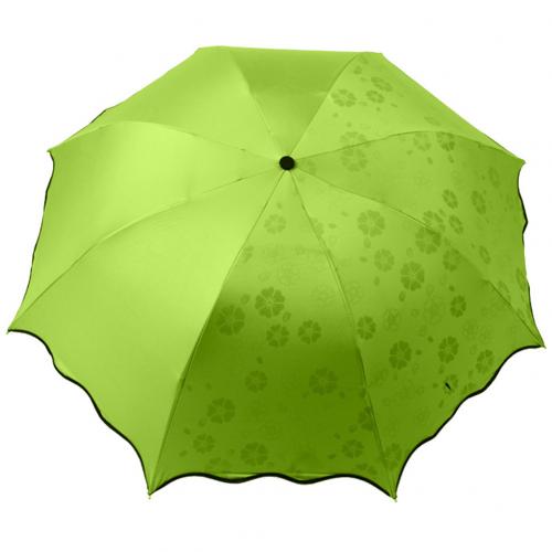 Kestävä sateenvarjo tuulenpitävä sadeaurinko kokoontaitettava sateenvarjo kannella matka anti-uv kesäsateenvarjot ulkoilmaan: Vihreä