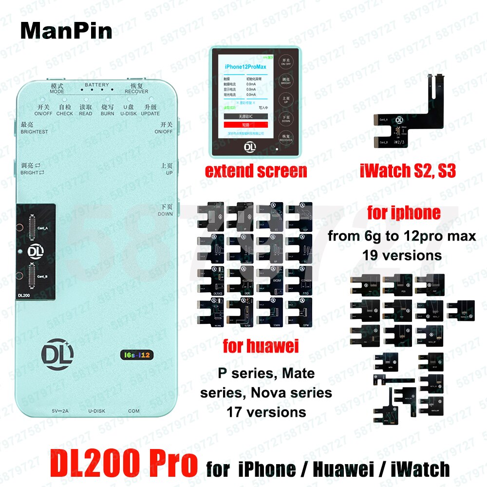 Testeur d&#39;écran LCD DL200 Pro, pour iPhone 12 Mini MAX 11 XS XR 8 7 6S Plus, Huawei iWatch, True Tone, test tactile 3D
