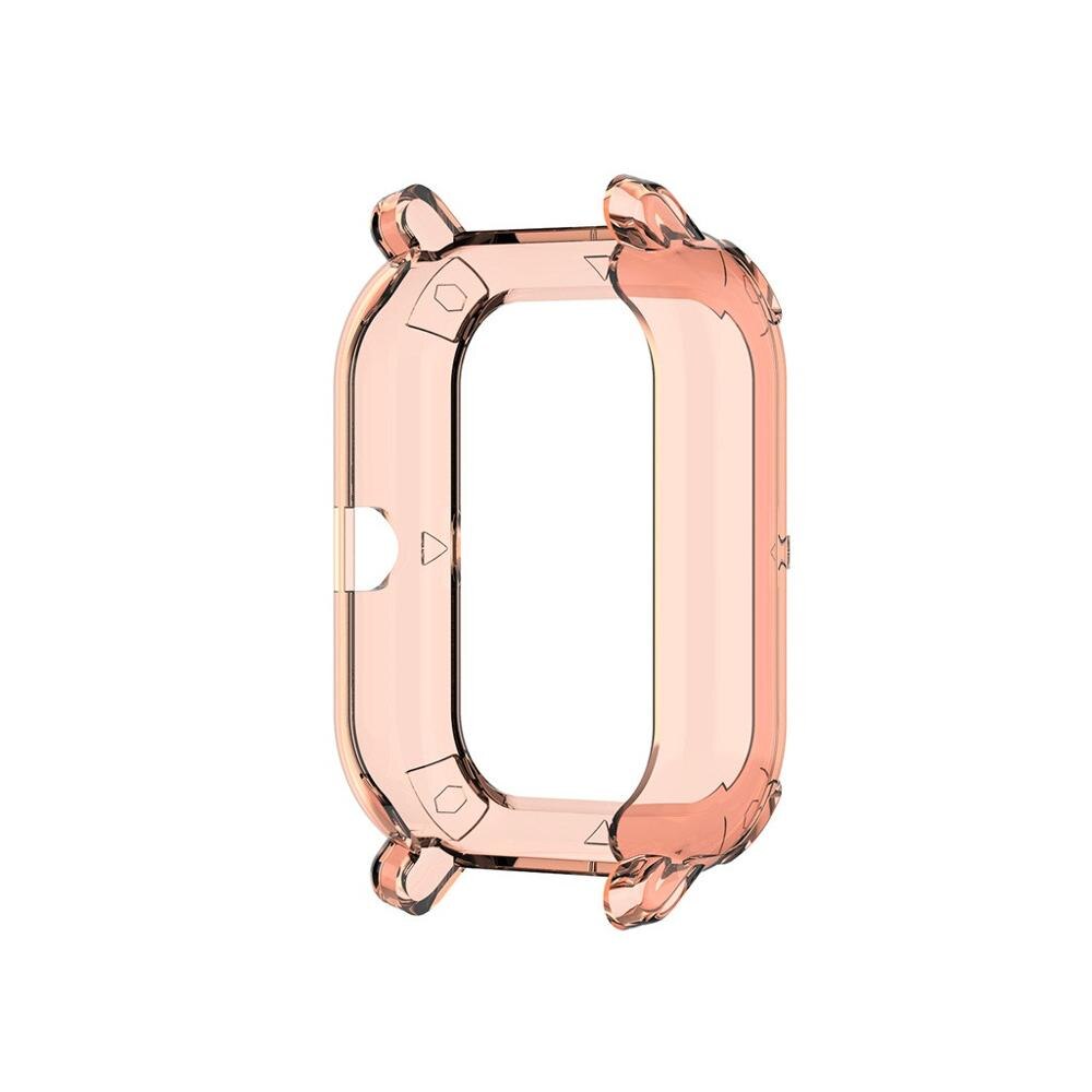 Tpu ram stötfångare täckfodral skalskydd för xiaomi huami amazfit gts smart klockskydd armband skyddande tillbehör: Rosa