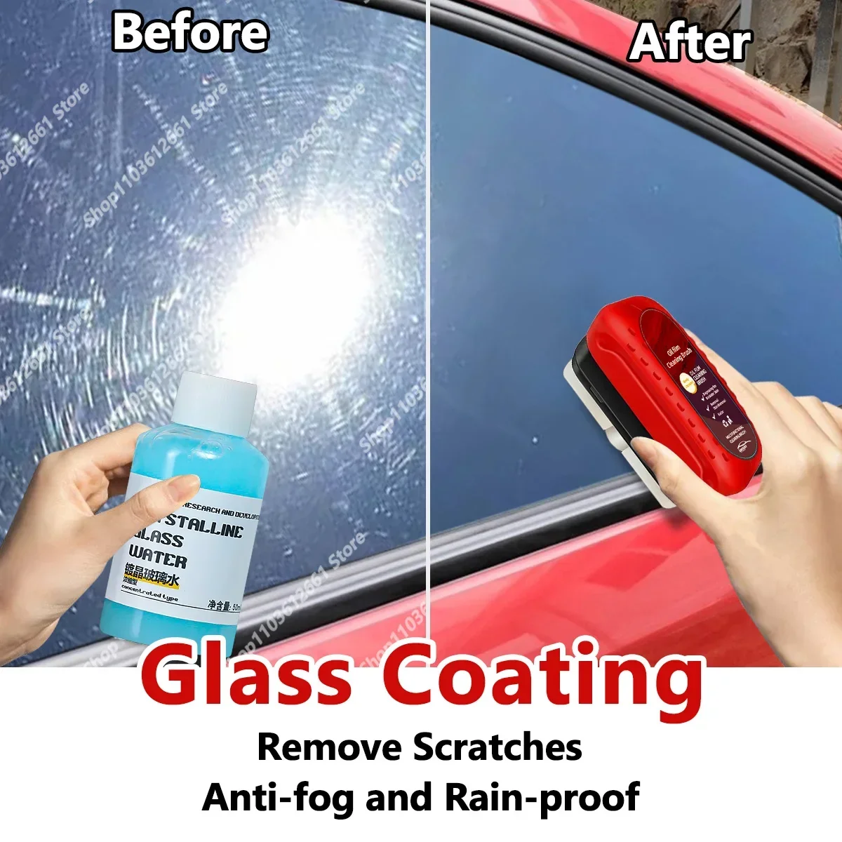 Car Glass Coating Oil Film Clean Brush Rearview Mirrors Anti-fog Rain-proof Cleaning Glass Remove Scratch Repair Polishing