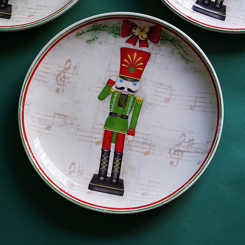 European ceramic plate, nutcracker western plate, fruit cake dish salad steak tray, pasta dish, year tableware CL102701