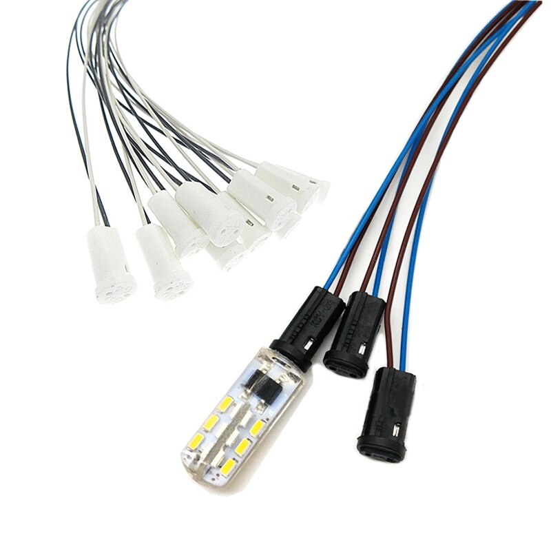 20pcs-100pcs G4 LED Crystal Lamp Holder White Black G4 Light Bulbs Socket, 10cm 20cm 30cm 40cm 50cm 60cm 70cm 80cm 90cm 100cm