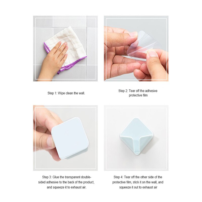 2pcs Multi-function Wall Storage Hooks Strong Adhesive Hook Power Plug Socket Hanger Stand Holder Wall Mounted Self Sticky Hook