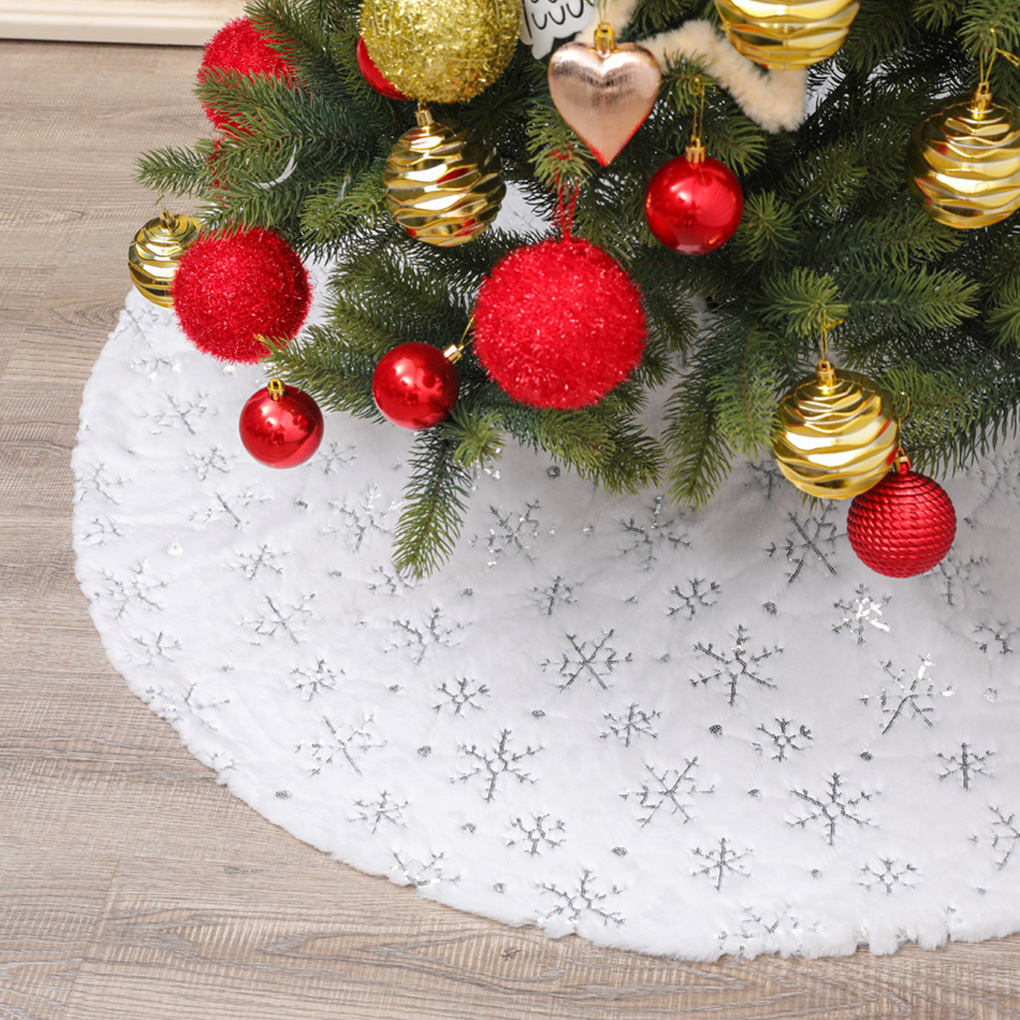 Christmas Tree Skirt Home School Mall Office Christmas Tree Cloth Floor Mat Carpet Decor 90/122cm Christmas decorations