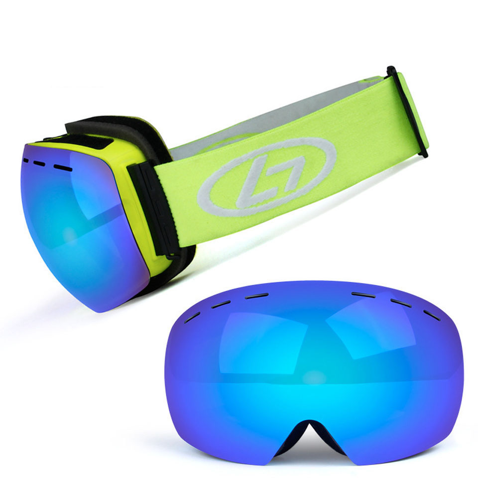 Skibriller dobbeltlag uv anti-tåge store skimaske briller skiløb snow snowboard beskyttelsesbriller mænd kvinder ski briller: 8