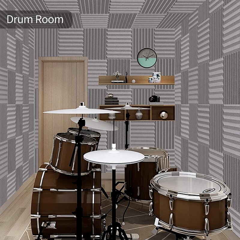 24Pack 1 Inch X 12 Inch X12 Inch Soundproof Foam Panels Sound Absorbing Insulation for Recording Studio, Gaming Room