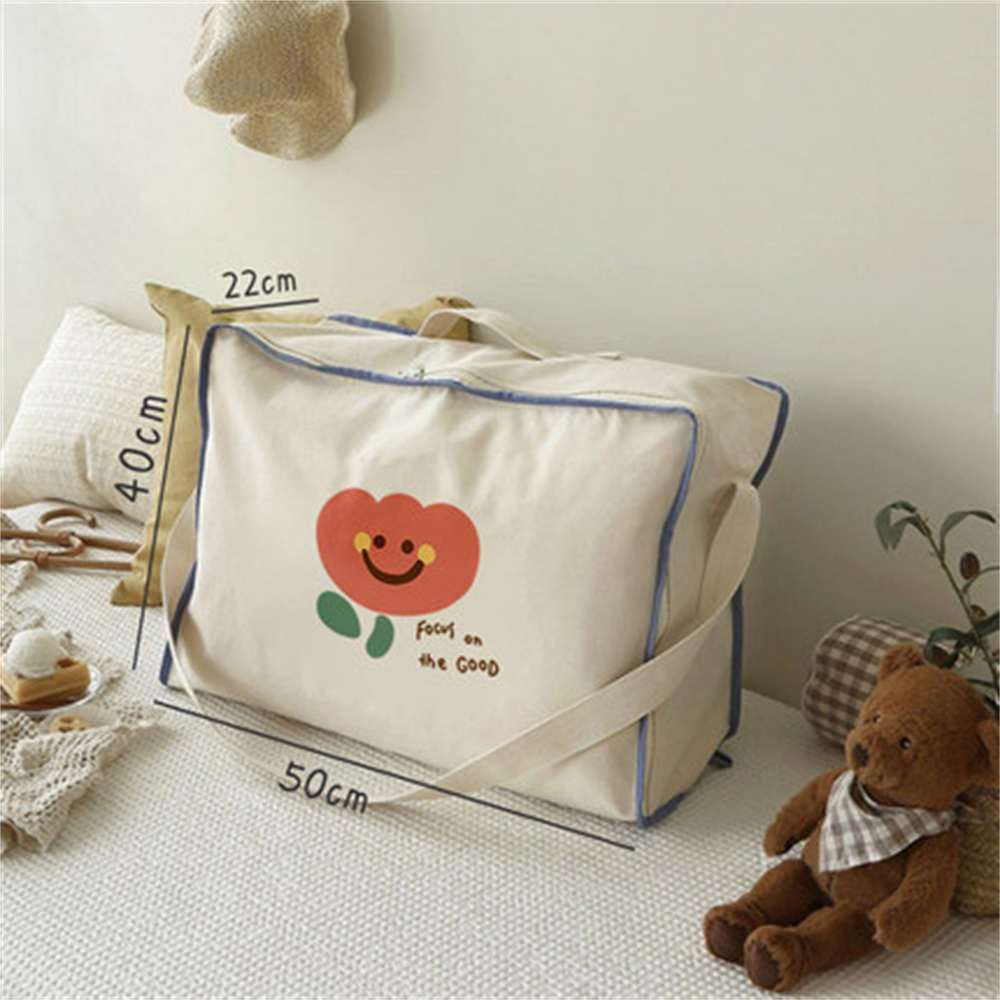 Opbergtas voor kleuterdekens, schattige tas voor thuis, kinderkleding, inpaktas, draagbare tas voor het organiseren van kleding.: Lichtgeel