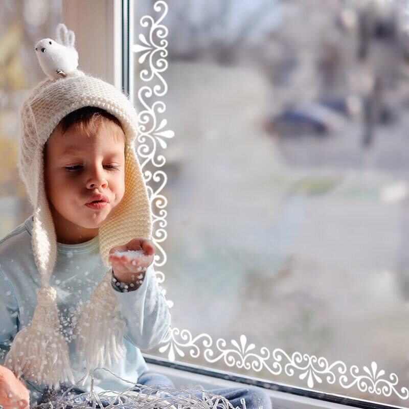 Twisted Vines Wall Border DIY Border Vines Glass Decals Window Wall Vinyl Sticker Bathroom Decor Mural Art