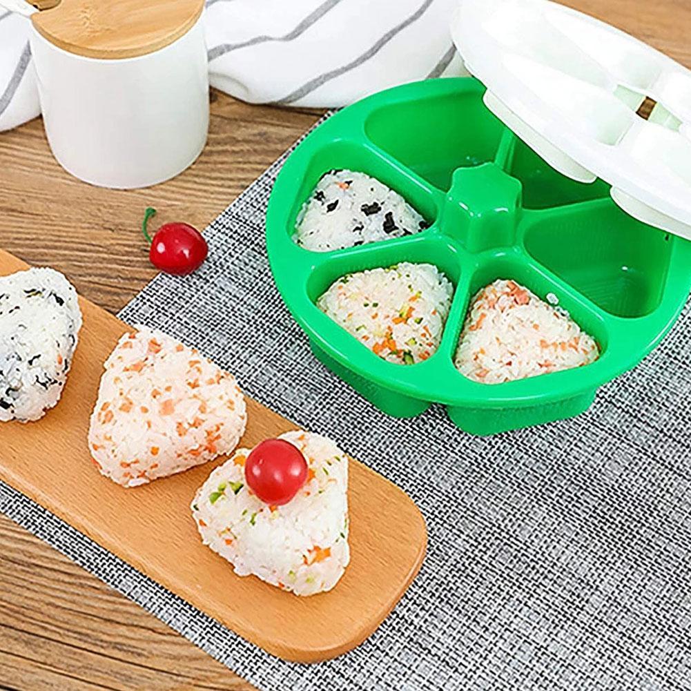 Driehoek Rijst Roll Lunchbox Japanse Sushi Slijpen Tool Zes-In-een Maken Laver Rijst Maken Gereedschap Mold doos