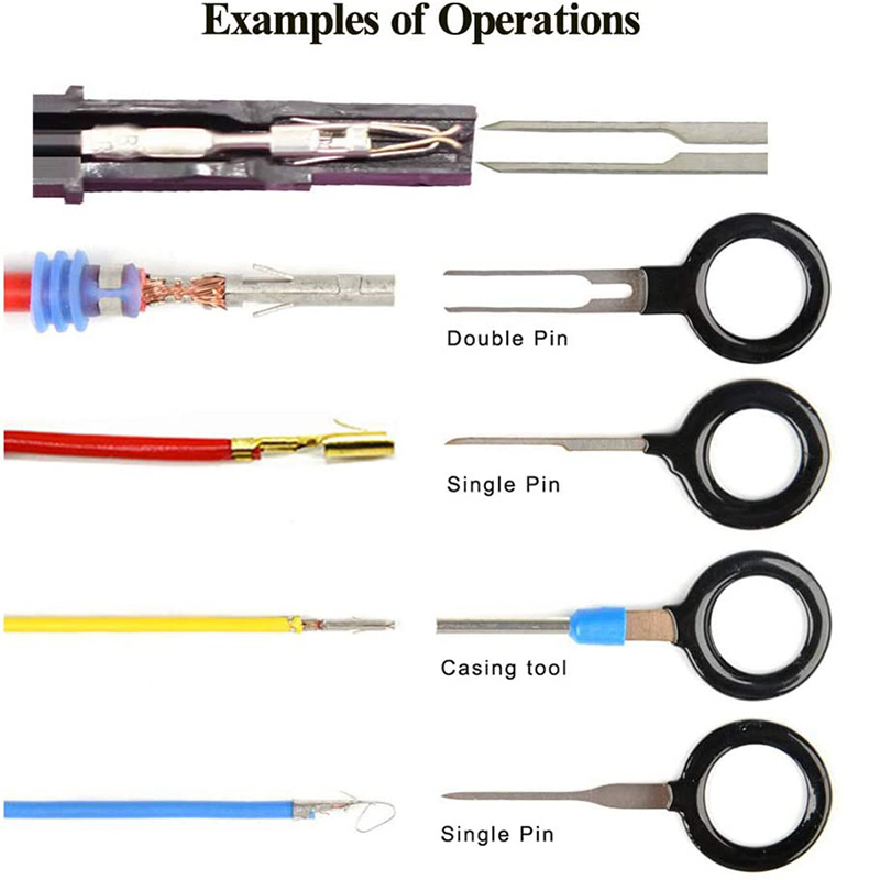 11/18/36/41pcs Car Terminal Removal Tool Wire Plug Connector Extractor Puller Release Pin Extractor Kit for Auto Plug Repair