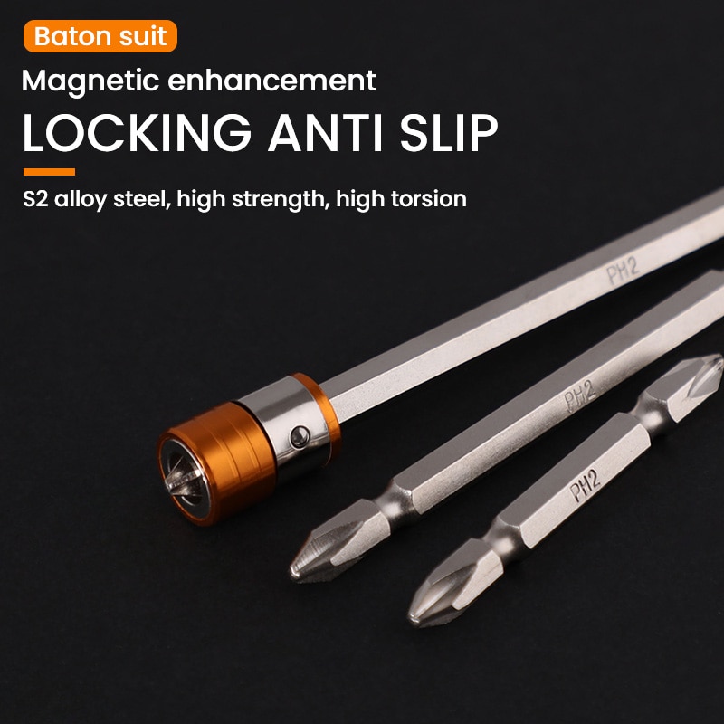 Multi-Function set electric screwdriver electric drill head send strong magnetic ring Drill drill bit