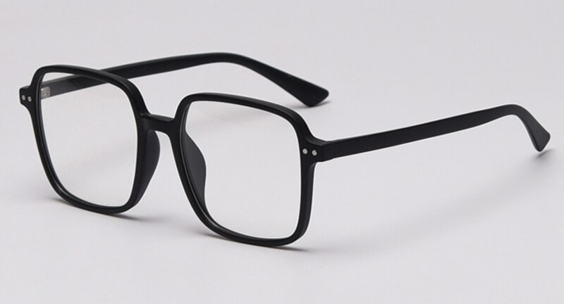 Peekaboo, gafas de protección para los ojos, montura cuadrada para ordenador para hombre TR90, gafas bloqueadoras de luz azul, gafas ópticas para mujer ultralivianas: matte black