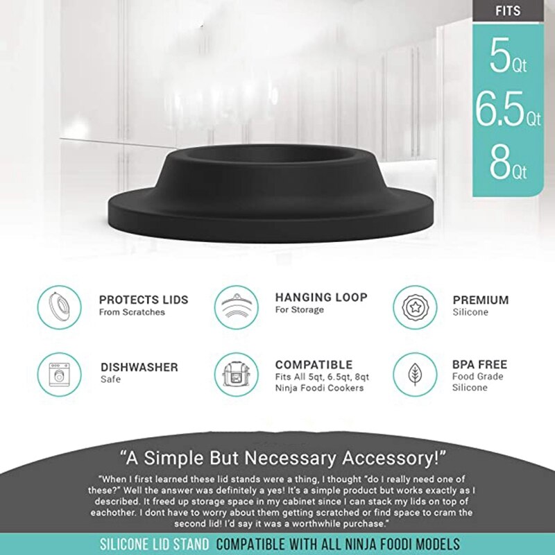 Lid Stand Compatible for Ninja Foodi - Space Saving Accessories Fit Ninja Pressure Cooker Air Fryer 5 Qt.