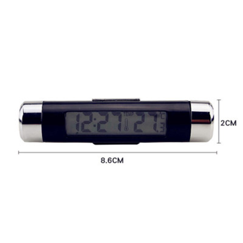 2 in 1 Auto Steckdose Thermometer hinterleuchtet Mini Elektronische Uhr Digitale LCD Anzeige Uhr Thermometer Auto Zubehör Für Auto Lüftungsschlitze