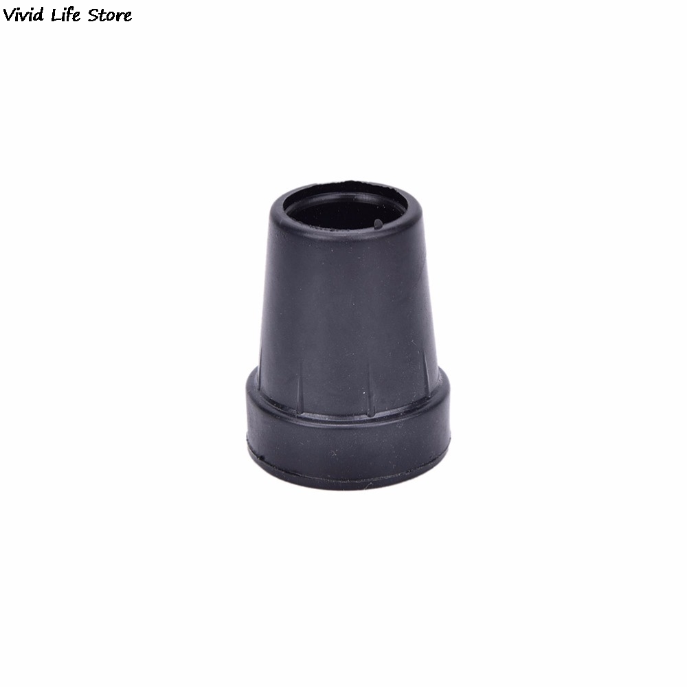 1Pcs 19mm Rubber Walking Hiking Stick End Cover Tips Cane Crutch Pad Rubber Heavy Duty Metal Ferrule End Bottom