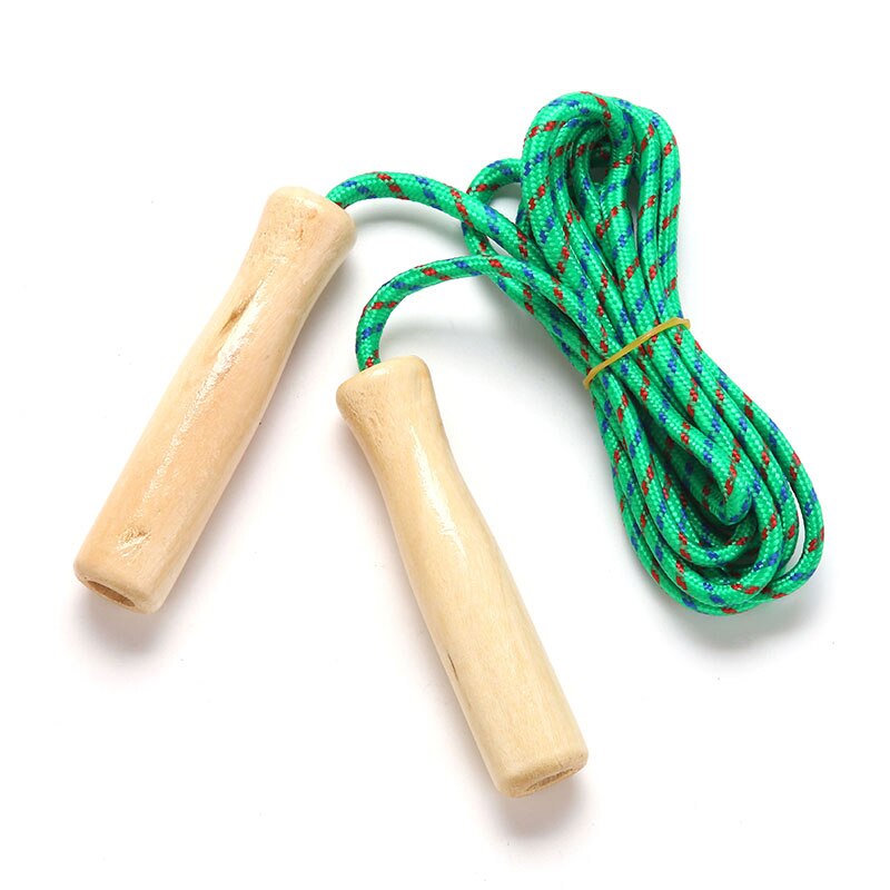 Pular corda punho de madeira pular corda 2.5m para estudantes de treinamento de fitness jogo do esporte crianças criança equipamento de fitness treinamento