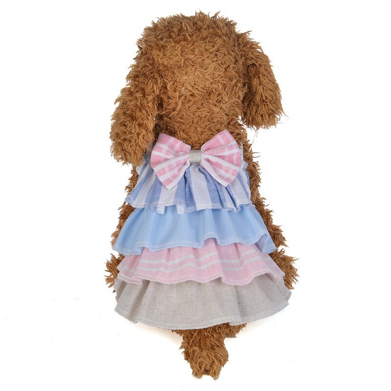 H91 Cute Spring Summer Dog Dress Clothes Puppy Dog Cats Princess Cake Skirt Dresses For Small Dogs product supplies