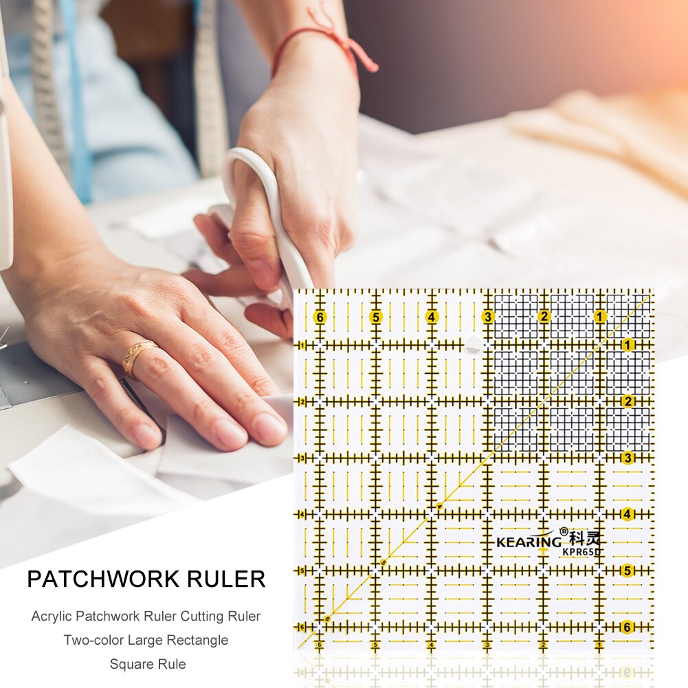 Four Sizes Acrylic Patchwork Ruler Two-color Tailor Size Cutting Quilting DIY Sewing Measuring Tool Drawing Dedicated Supplies