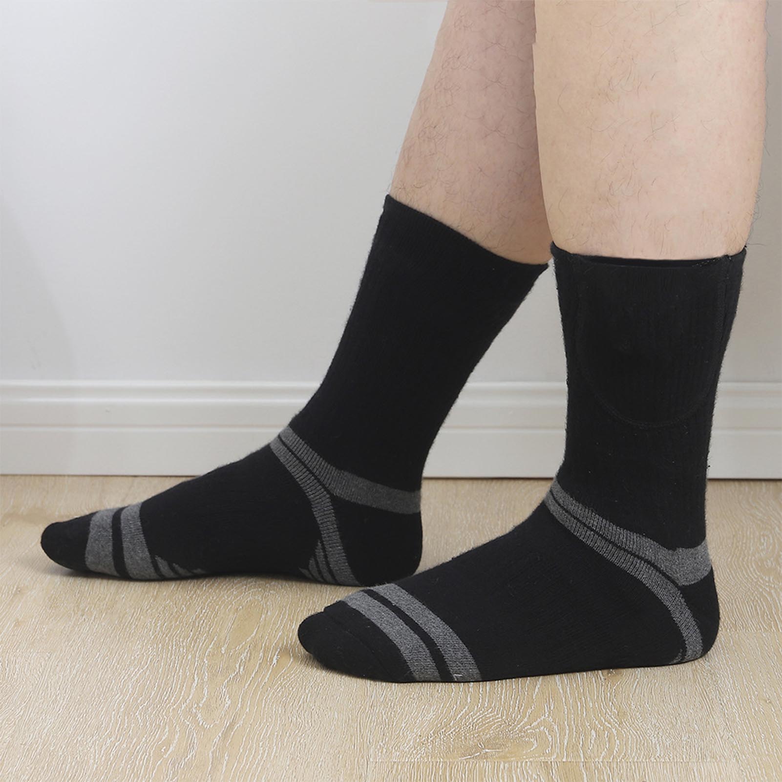 Calcetines térmicos recargables para hombre y mujer, medias térmicas con calefacción eléctrica, para clima frío, 4000mAh, para invierno
