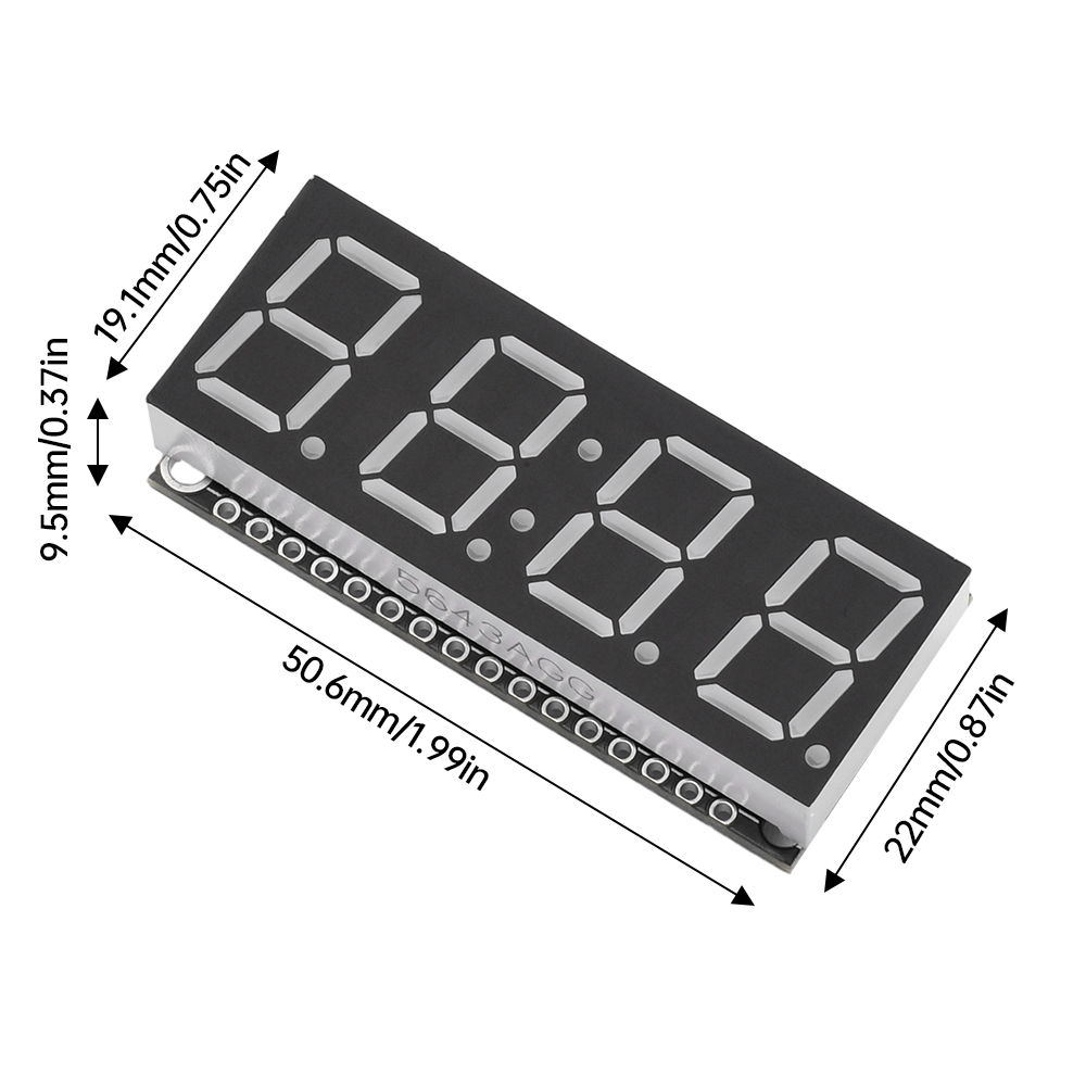 0.56 inch 4 Bits 7 Segments LED Digital Display Module Yellow/White/Red/Green/Blue Clock Module HT16K33 Driver for Arduino