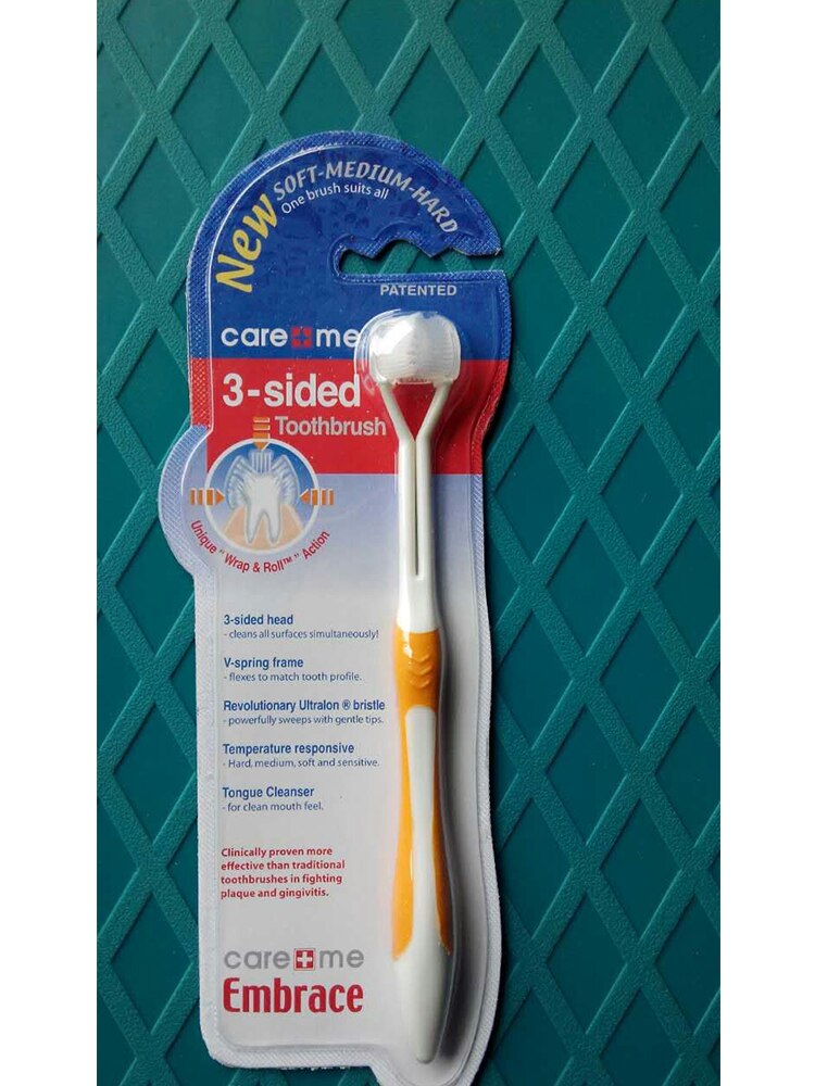 2pcs Three sides toothbrush ultrafine soft-bristle adult toothbrush