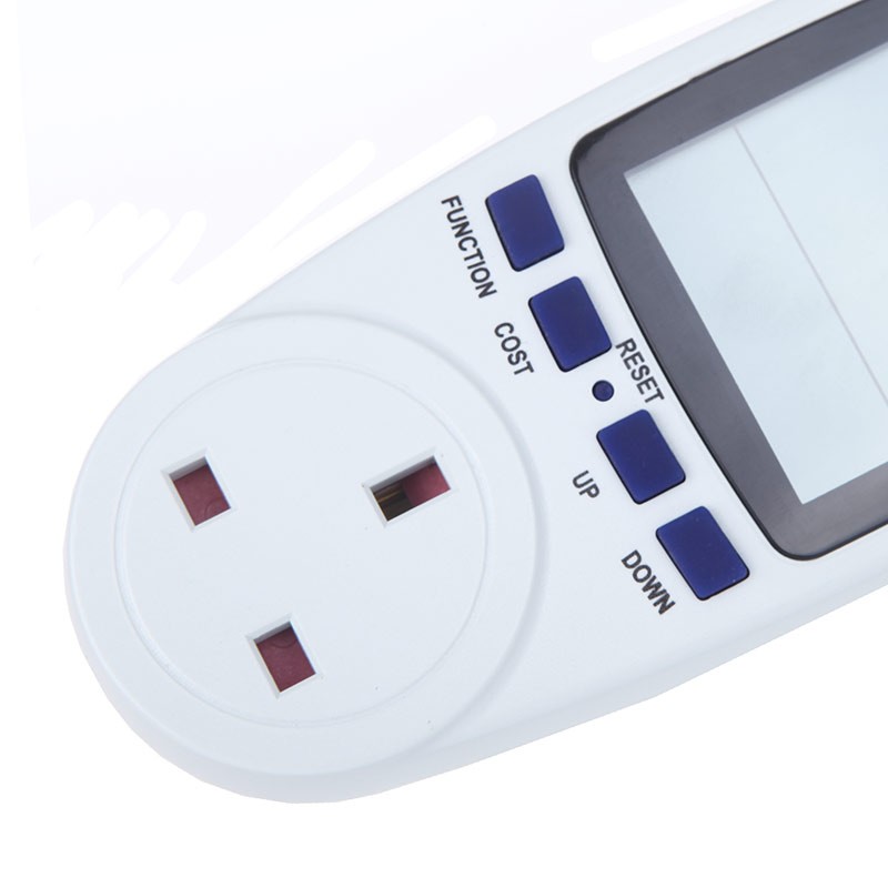 230-250v uk eu-kontakt strömmätare elenergimätare lcd digital display wattmätare uttag utgång effektdetektor